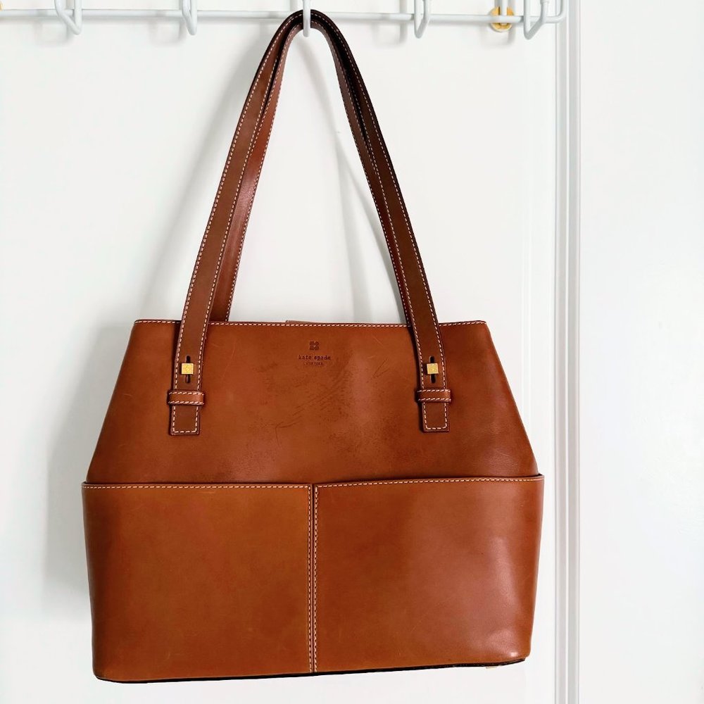 Kate Spade Vintage Cognac Leather Shoulder Bag